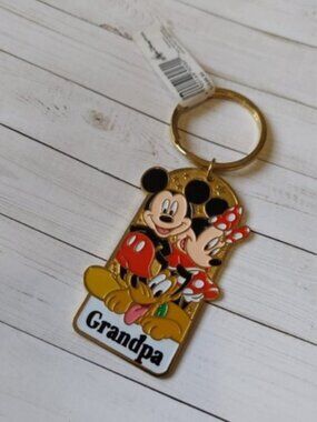 Disney | Mickey, Minnie, and Pluto "Grandpa" Personalized Keychain